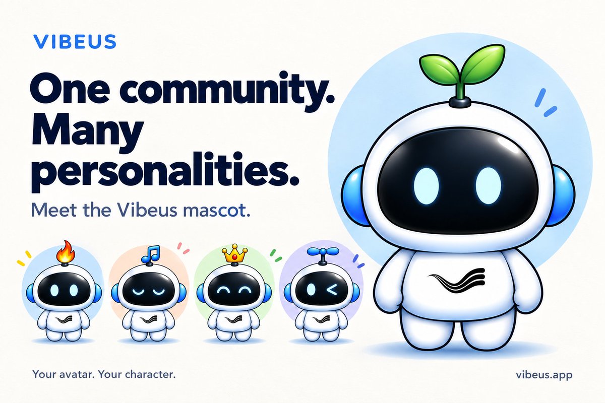 vibeus_app's tweet photo. Recognize the avatar. Remember the person. 🌱

Meet the Vibeus mascot. I'm planning a generated avatar for every member: shared roots, different expressions, colors and accessories.

A whole community of little characters.

Find your vibe ↓
https://t.co/bA6xsszwSD https://t.co/PHmeY58OJ0