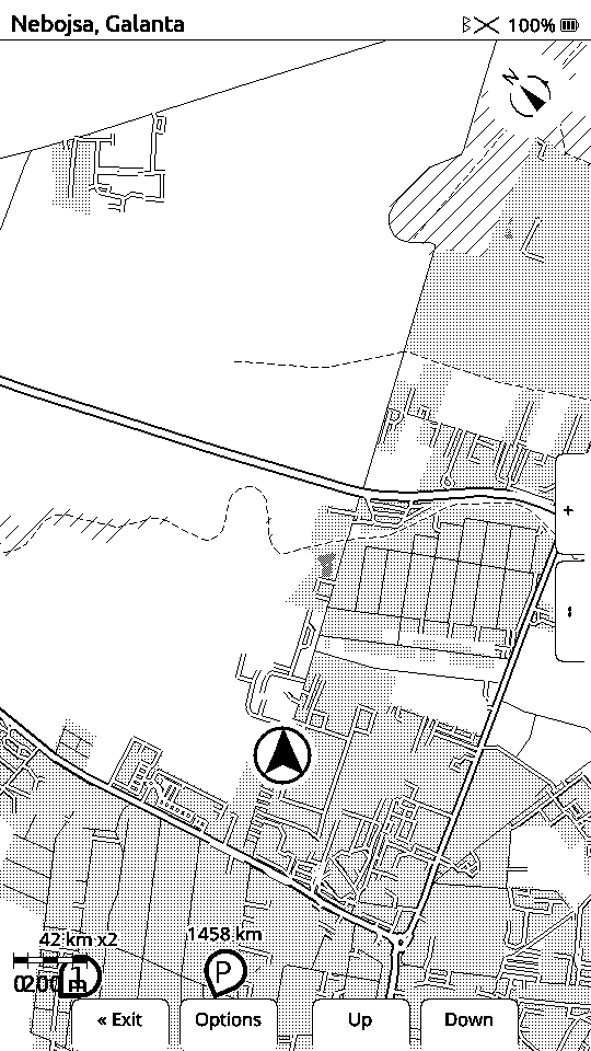 explorink_com's tweet photo. Roads in our map tiles were one record per OSM fragment. A bridge in Bratislava was 12 records for a line straight to the centimetre. Now they are whole lines: up to a third off a tile, and on the device 0.2 % of pixels moved.

#OpenStreetMap #eink #cartography https://t.co/UaRFR1CqVe
