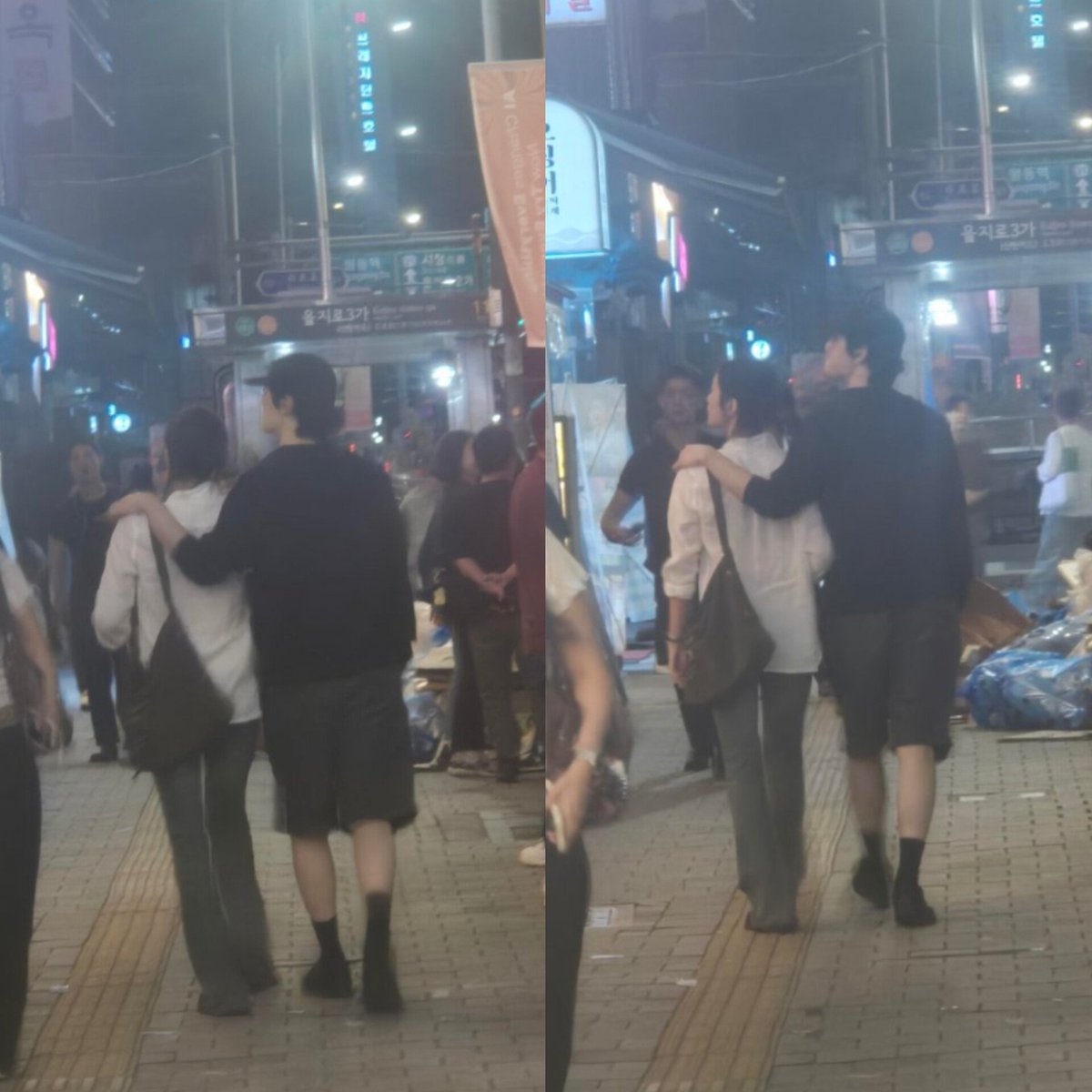 goldenjk7_'s tweet photo. Wooyeol and Yugyeong spotted on a date for the first time. The OP even wrote a little review of seeing them 🥹🫶 #heartsignal5 

"I was so shocked that I kept typing the wrong password, so I only managed to get a picture of them from behind. At first, I thought they were a model, so I just stood there staring at them."