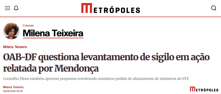 AndersTeixeira's tweet photo. A batata assou!
OAB-DF aprova pedidos de impeachment de Alexandre de Moraes e Dias Toffoli. https://t.co/7P9woBHX9l