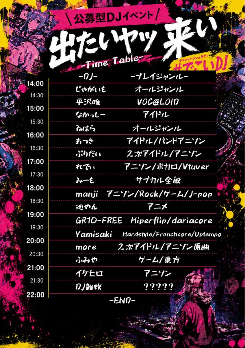 ssb_HOTLIP's tweet photo. 【新規公募イベント発足！！】

貴方もHOTLIPで出演してみませんか？

出たいヤツ来い vol.1 #でこいDJ 
🗓2026.09.22
🕰14:00-22:00
📍心斎橋HOTLIP @ssb_HOTLIP 

ご来場お待ちしてます！ https://t.co/aVx728bFCm