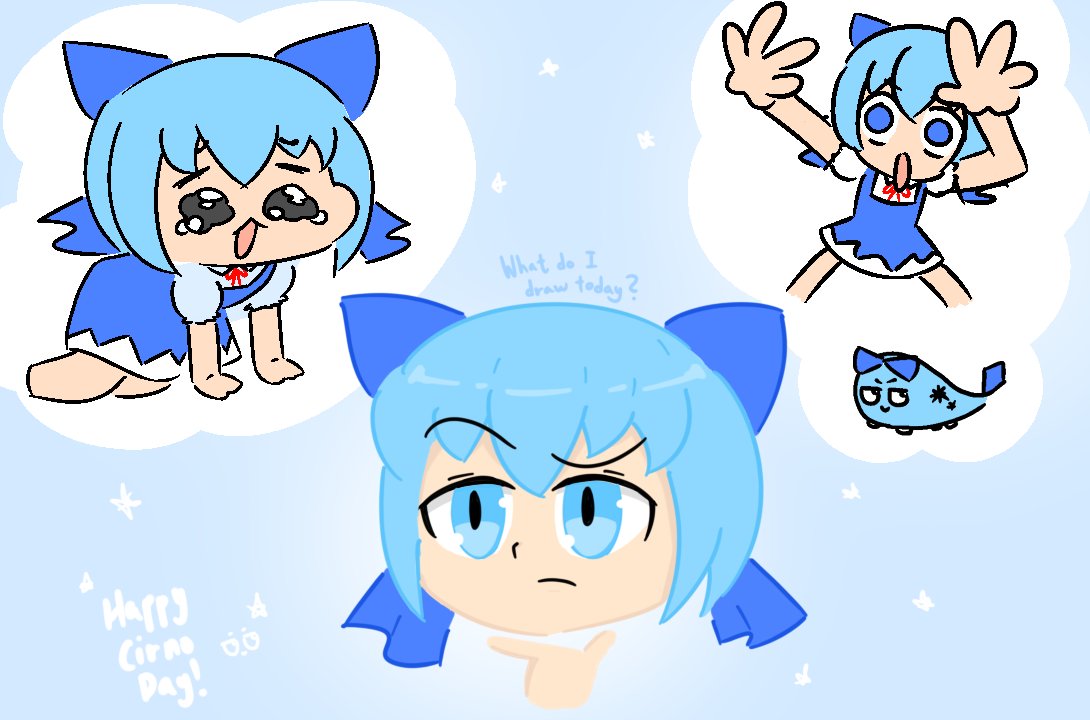 C4tB0t's tweet photo. She couldn't decide on what to be today
#CirnoDay #9月9日はチルノの日 https://t.co/IYUyZ1X2Al