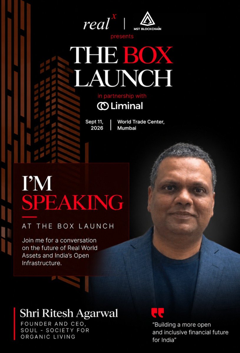 ritesh_soul's tweet photo. Looking forward to being part of The Box Launch on 11th September at World Trade Center, Mumbai.

Excited for the conversations, connections, and insights from the event. 

#TheBoxLaunch https://t.co/0lg6coRLNu
