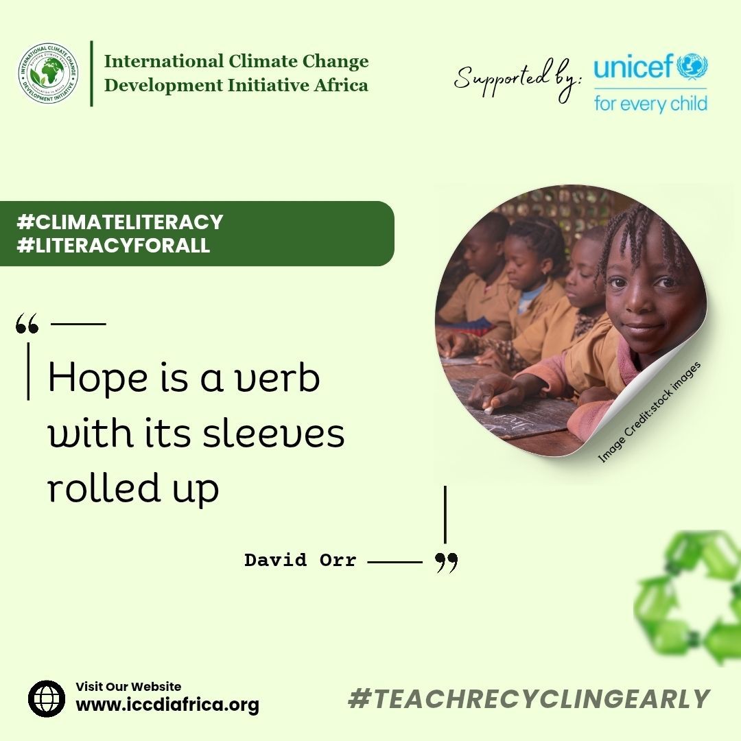 ClimateWed's tweet photo. Hope is a verb with its sleeves rolled up — David Orr #ClimateLiteracy #LiteracyForAll https://t.co/718EtUQlPf