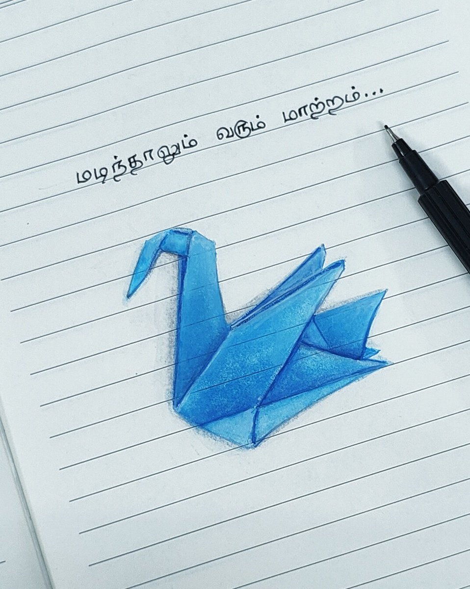 muthu_tara's tweet photo. மாற்றம்
#arttherapy #artseries #sketchesbytara #origami #grief https://t.co/iXJF08BnUm