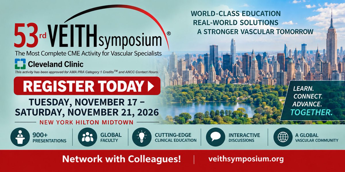 VEITHsymposium's tweet photo. #VEITH26 Register at https://t.co/QifPkRr9uz https://t.co/NXu0kM6ygt