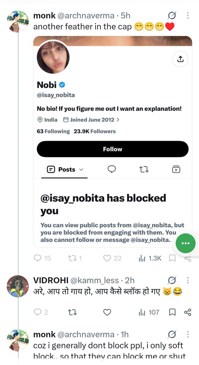 kamm_less's tweet photo. The monk who sold her ferrari....after blocking me..😂😂😸
She tasted her own medicine..🤡
#blockStory https://t.co/Tdbekt72fa