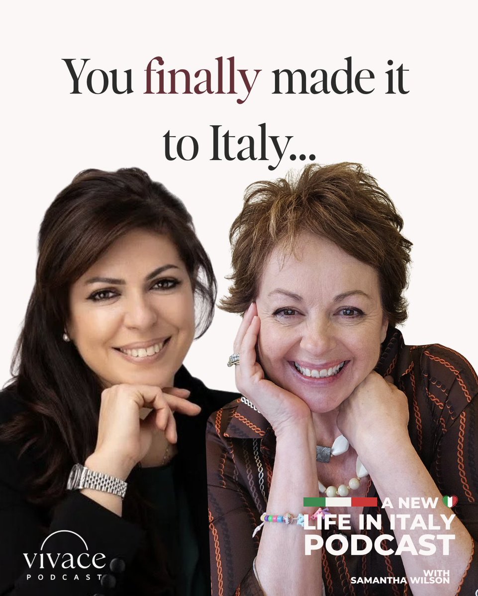 VivaceNetwork's tweet photo. You finally move to Italy. So why doesn't it feel the way you imagined?

This week's episode with psychotherapist Camilla Jackson explores the emotional side of building a life abroad.

Listen 👉 https://t.co/L5i5VNNL2e

What's one thing people should know before moving overseas? https://t.co/DGouoDZnXr