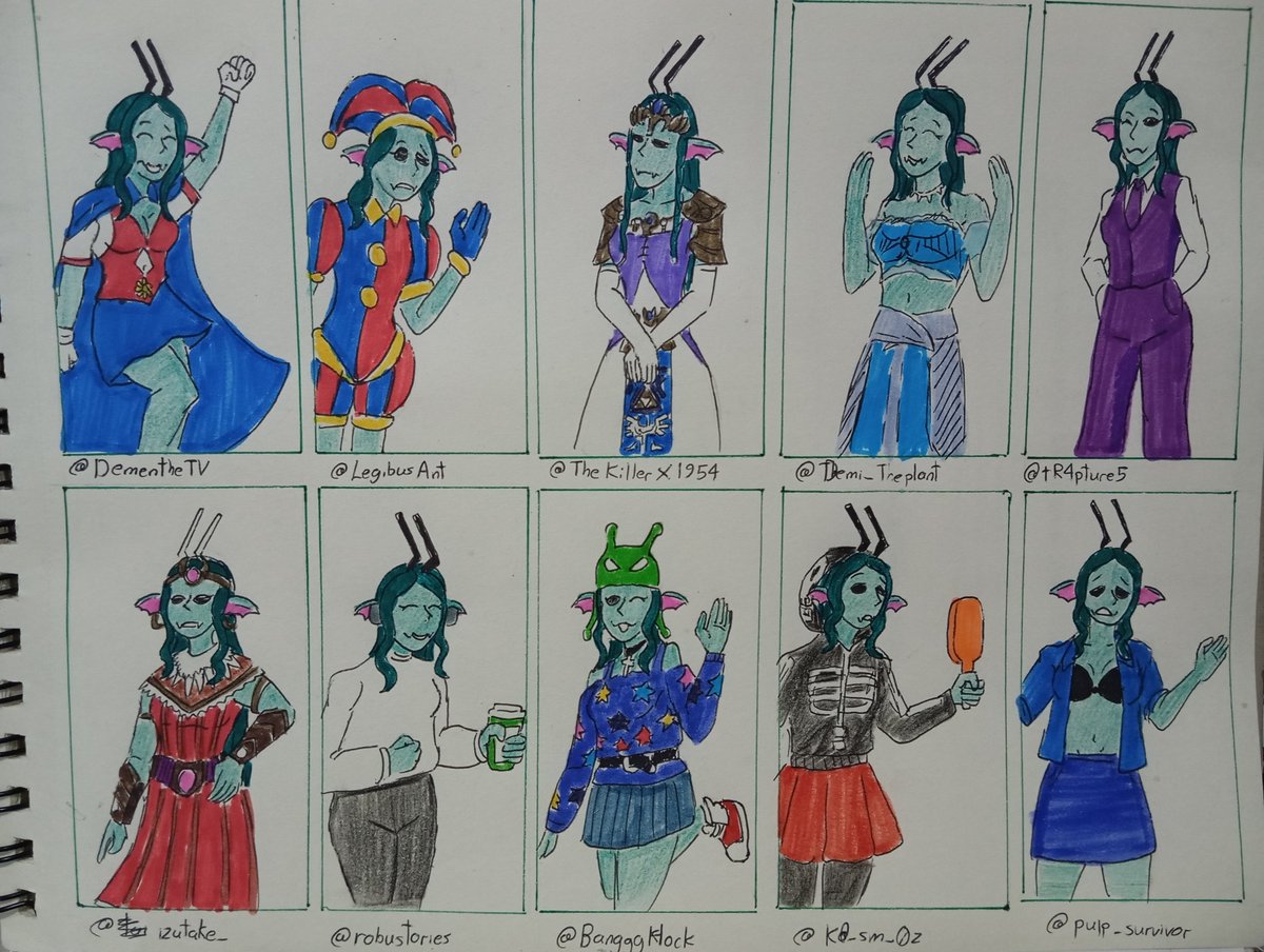 PabloArt_Return's tweet photo. ¡Nuevo dibujo de Outfits! Parte 2 y final
Aquí están todos los demás outfits que me faltaban Dibujar
Muchas gracias por participar
¿Que les parece?
#oc #sketchbook #outfit https://t.co/jiRinqRKL9