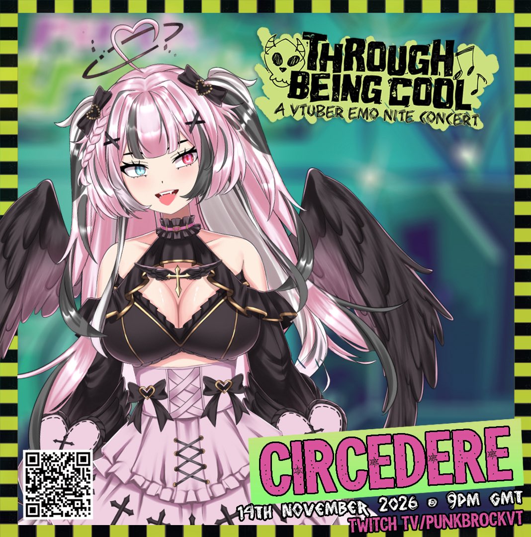 circedere's tweet photo. ★ HI your least favorite fallen angel will be performing at a vtuber emo night on november 14! 9 pm gmt! ★
graphic credits to THE host of the event, @PunkBrockVT
link for info in replies (ෆ˙ᵕ˙ෆ)
#throughbeingcoolvt https://t.co/p9p9YMLLi7