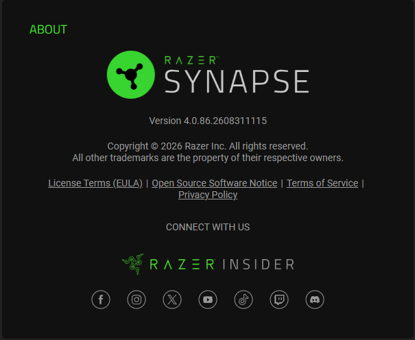 JohnRokosky's tweet photo. @RazerSupport It refuses to allow a message to be sent(DM). Here is Synapse. I wont post the serial number publicly. https://t.co/5pw0zkivz5