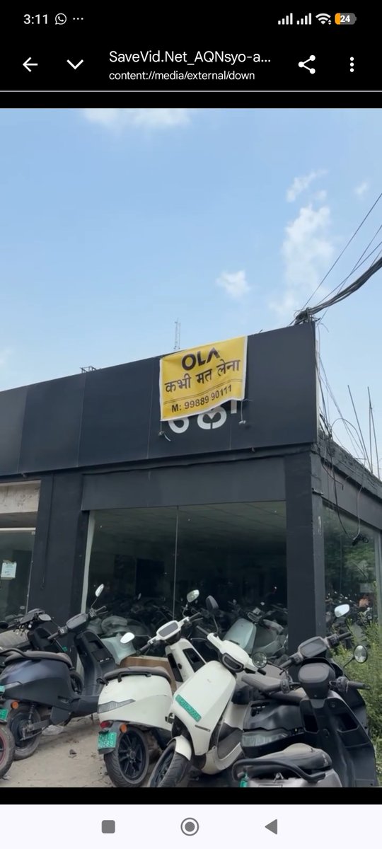 AmitWorldPeace's tweet photo. 🤣 I think this banner perfectly sums up OLA's current situation.

When a "Never Buy OLA" banner is hanging right above an OLA showroom, you have to admit the customer's creativity is next level. 😅

#OLA #EVs #CustomerExperience https://t.co/wEnpSPtxjS