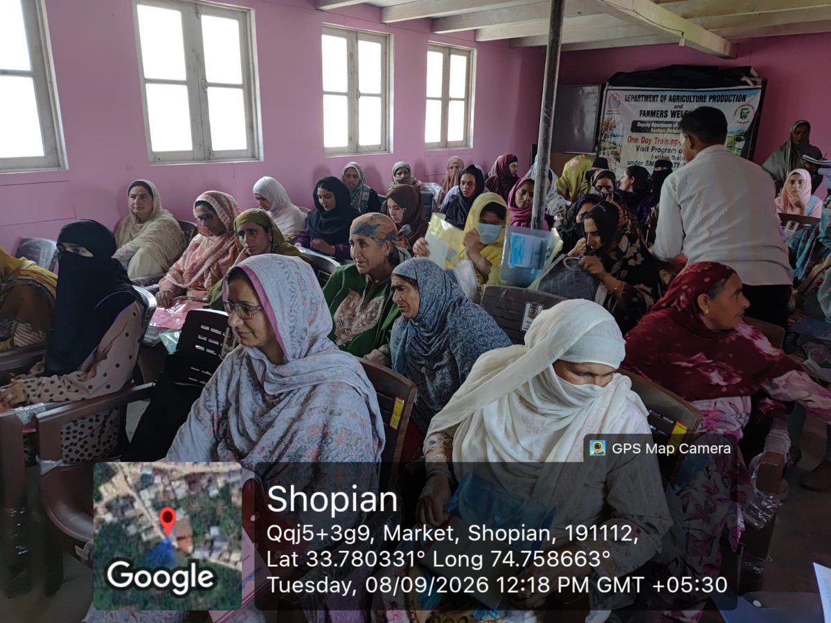 atmaagri's tweet photo. A one-day training programme for farmers was organised by FTEC Ganderbal at Keller, Shopian, Jammu &amp; Kashmir, with active participation of local farmers.

#ATMA #FarmerTraining #FTEC #Shopian #JammuAndKashmir #AgriGoI https://t.co/0PNtrnEtiB
