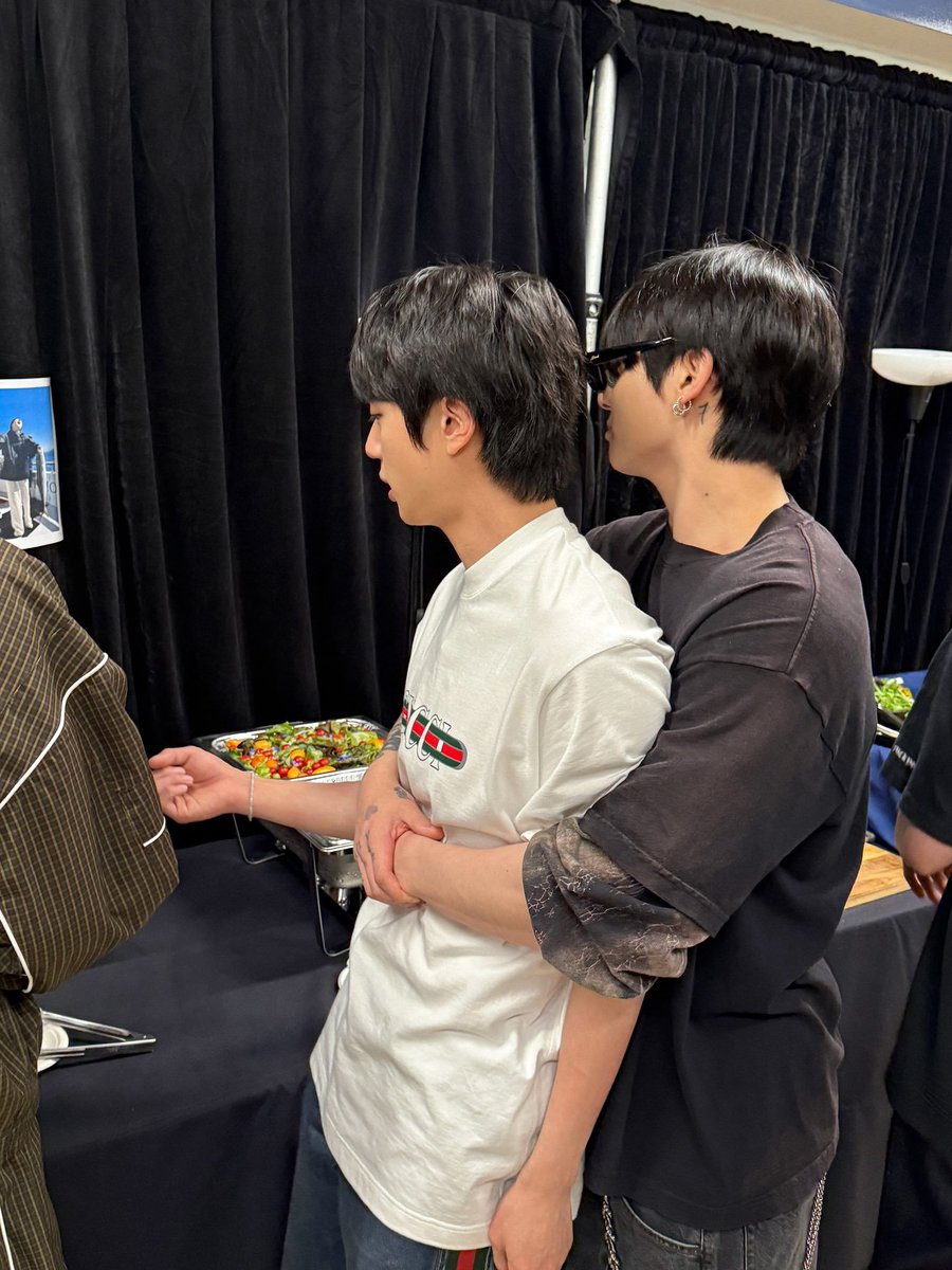 jinspam_'s tweet photo. Everytime I see Jungkook clinging to seokjin like this i think that he needs to calm down cuz nobody is going to take his Jin away from him and vice versa only to realize they once did, and they both were miserable so, it's  understandable to be like this now 🥹🥹 https://t.co/n2TMOoLrfe