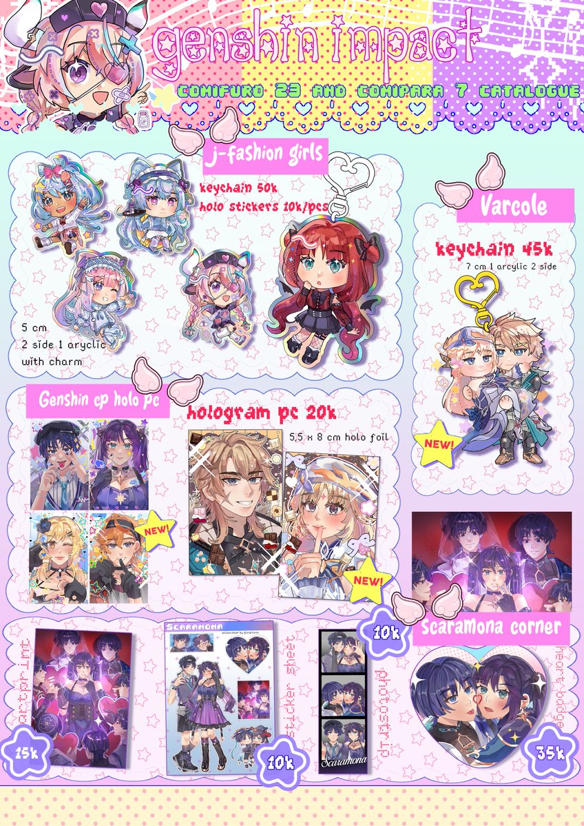 glaspicaa_'s tweet photo. [🔁💜 appreciated 🙇‍♀️] 
#CF23 and #Comipara7 PO + GA is open!

📅 : 9-20 Sep 2025 
⭐️: Mail order / Pick up booth Lucky Duck 
💜: Hoyovers, Project Sekai, Vocaloid, Dandadan, Shugo Chara, Persona Series, NCT Wish, Ori
🔗 : GA + link in rep
[1/3]
#comifuro23 #comifuro23catalogue https://t.co/Lxrcr2CG5E