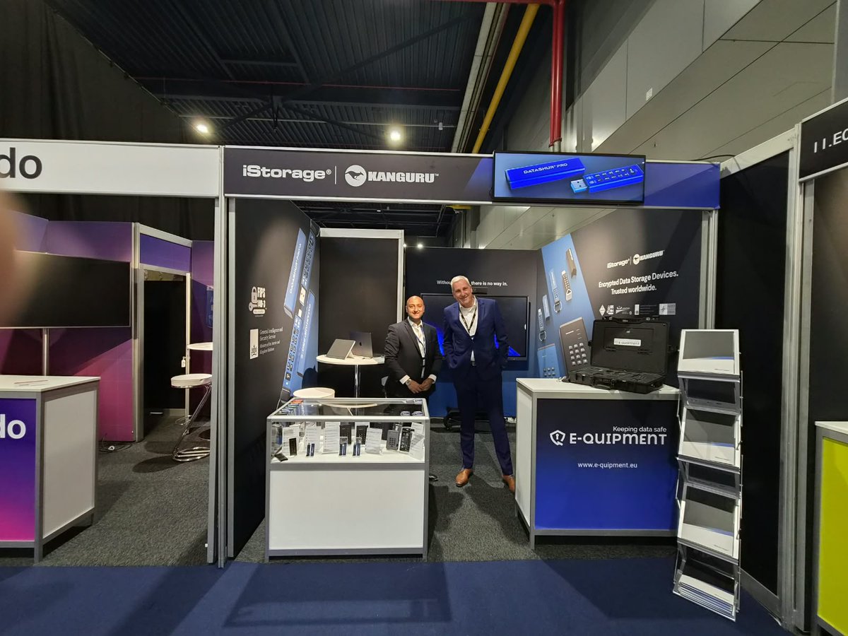 iStorage_ltd's tweet photo. Day 1 at Cybersec Netherlands

The datAshur PRO+A presented for the first time in the Netherlands, alongside the datAshur PRO+C. Both BSPA &amp; FIPS 140-3 accredited. Purchase on stand 11.E014. 

Register for entry here: https://t.co/DprhB00A97

#CybersecNL #CyberSecurity https://t.co/b3qxVp465y