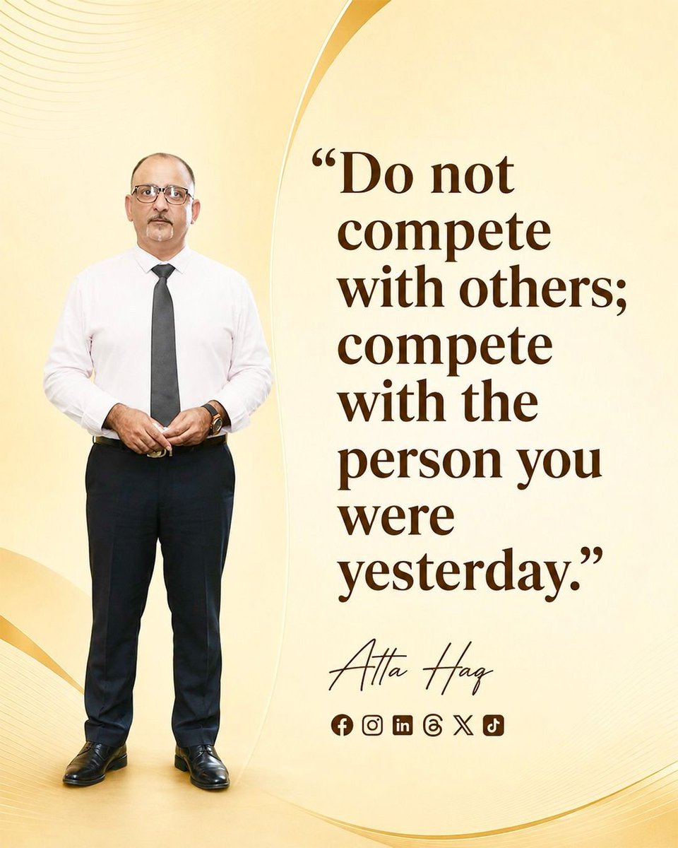 MRATTAHAQ's tweet photo. Your biggest competition has always been the person you were yesterday. ✨
Keep learning, keep growing, keep pushing your limits. 💫
#Motivation #PersonalGrowth #SuccessMindset #KeepGrowing #AttaHaq https://t.co/zuWUgKT4rd