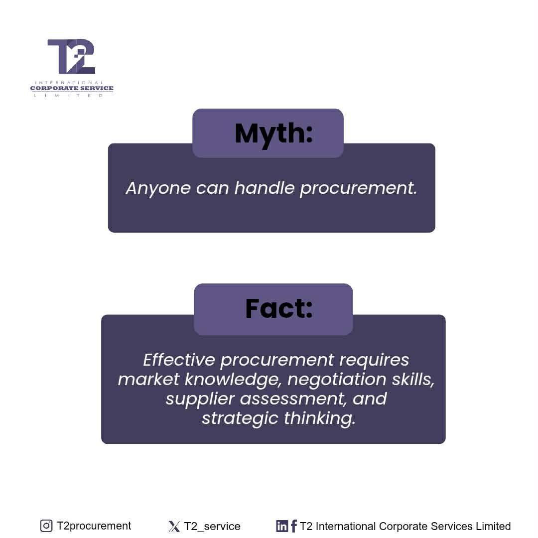T2_service's tweet photo. Procurement is much more than just buying, it takes strategy, negotiation, and market expertise to drive real business value. ​How does your team handle procurement? 
​#Procurement #SupplyChainManagement #T2 #BusinessStrategy #StrategicSourcing #BBNaija https://t.co/FCpCCGRYhW