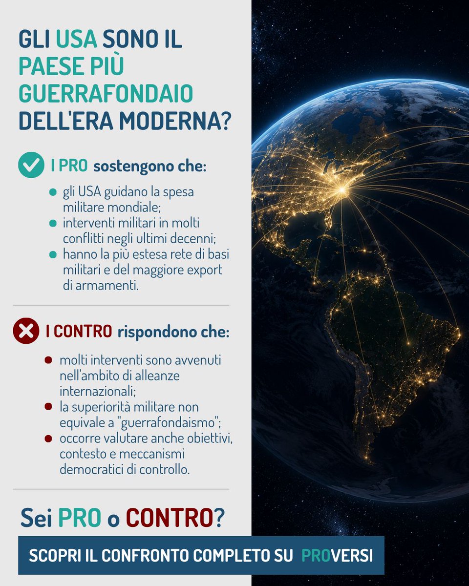 iproversi's tweet photo. Gli USA sono il Paese più guerrafondaio dell'era moderna?
👉 Scopri il confronto completo su ProVersi. 
https://t.co/Y54WD9I9NJ https://t.co/HprxLrO4WW