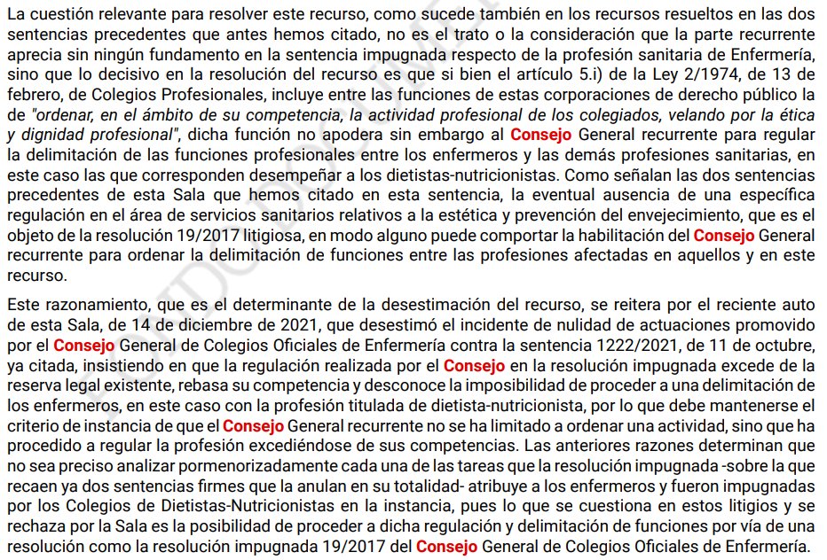 humanizasanidad's tweet photo. ⚖️STS n.º 1557/2021, de 21/12/2021 (RCA 3109/2020). Id Cendoj: 28079130032021100219. Diferencia entre #regular y #regular una #profesión. El TS analiza las #competencias de los #Consejos #Generales en materia de #funciones #profesionales. https://t.co/HmfQuQ78VX