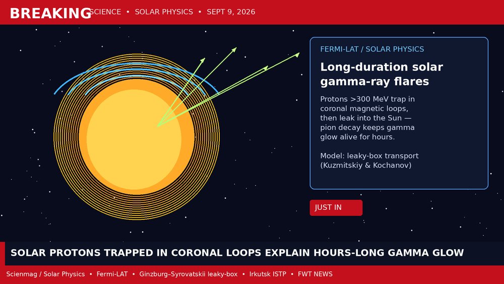 drew_ponder's tweet photo. JUST IN — Scienmag / Solar Physics: protons >300 MeV trapped in coronal loops explain hours-long solar gamma-ray flares (Fermi-LAT).
#SolarPhysics #FermiLAT #GammaRays #Physics https://t.co/3Z9Y6nJqk7