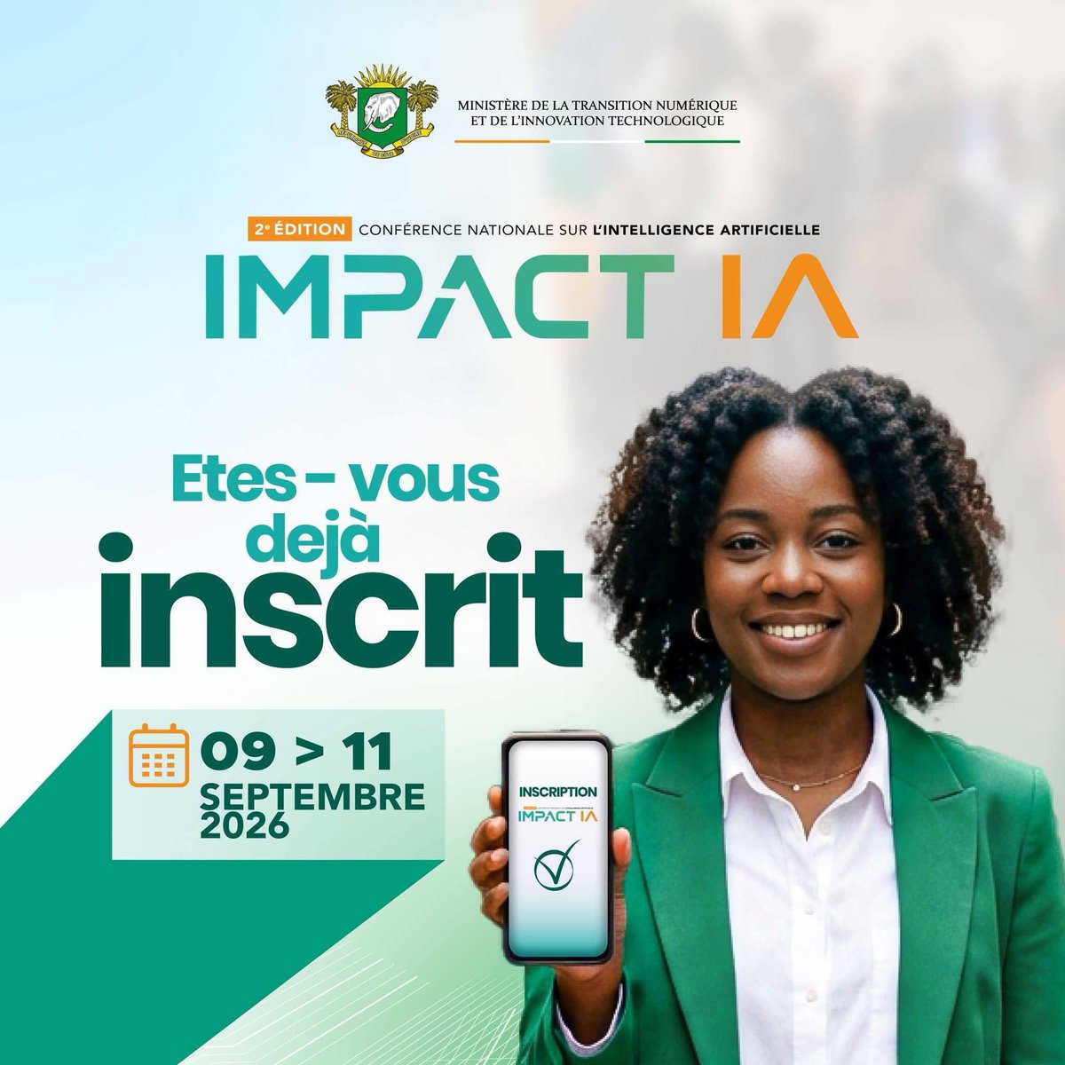 ouatt_djibril's tweet photo. Ce matin, top départ de 3 jours d’#IMPACTIA 2026.
Avec notre écosystème, nous allons construire notre IA nationale : choisir les usages prioritaires pour l’administration, l’agriculture, l’éducation et la santé, puis définir les moyens nécessaires à leur déploiement. https://t.co/UA4FoQOpTg