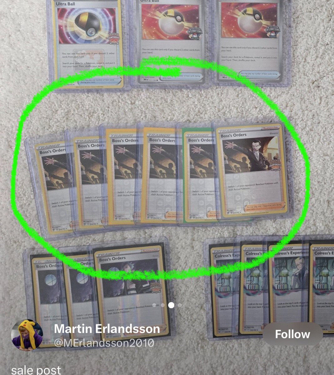 LoluFainted's tweet photo. @MErlandsson2010 I’ll take all of the packs and the stamped bosses orders 

Legit offer https://t.co/cLI6h5r5cB
