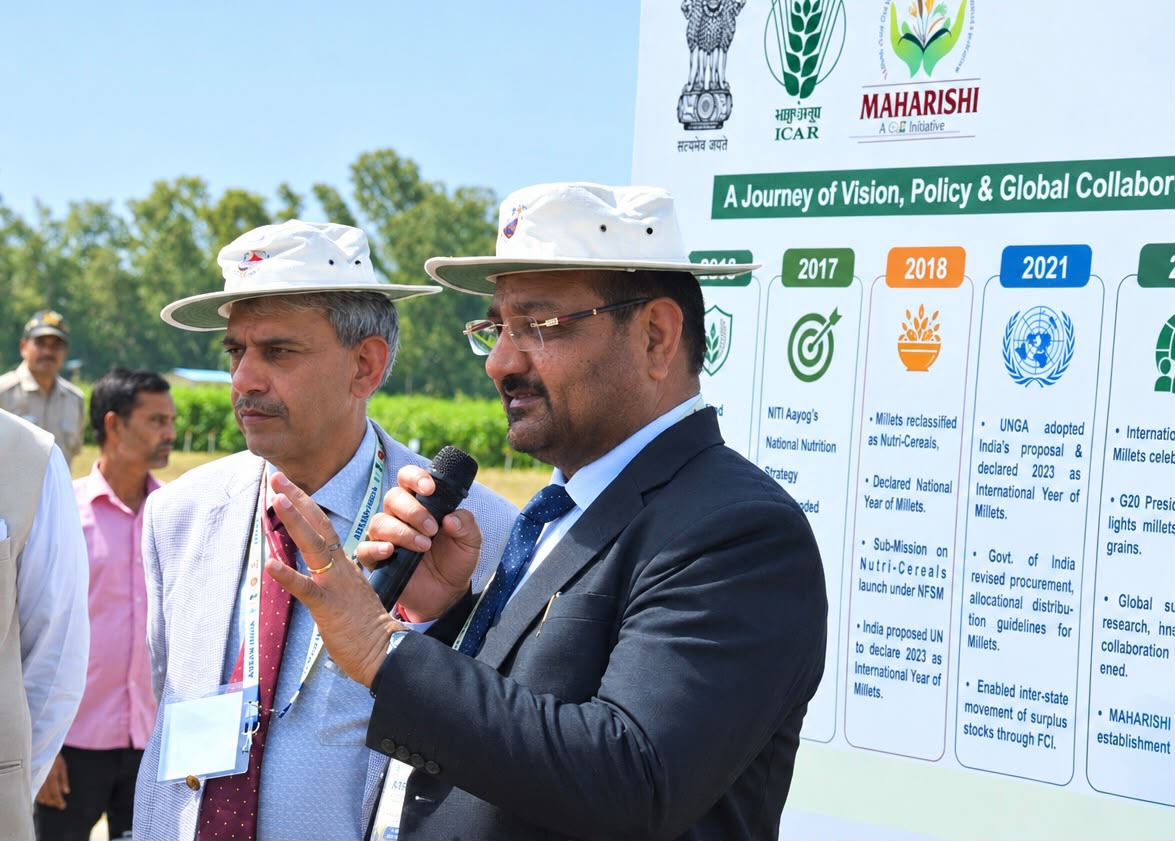 icarindia's tweet photo. ASEAN Ministers and Heads of Delegation visited the Pearl Millet Field at ICAR–IARI, Pusa, on 9 September 2026. 

The visit showcased India’s research and field-level innovations for resilient, sustainable agriculture.

#ICAR @ChouhanShivraj @PIB_India https://t.co/B46yCKMypW