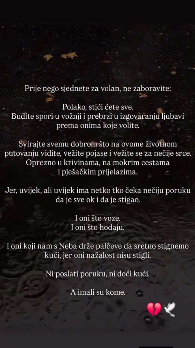 ivaa_xo's tweet photo. Neka nam nažalost tragični slučaj u Ljubuškom bude podsjetnik da u vožnji trebamo brinuti više za druge, da nismo samo mi u prometu. https://t.co/7ub4Th55gd