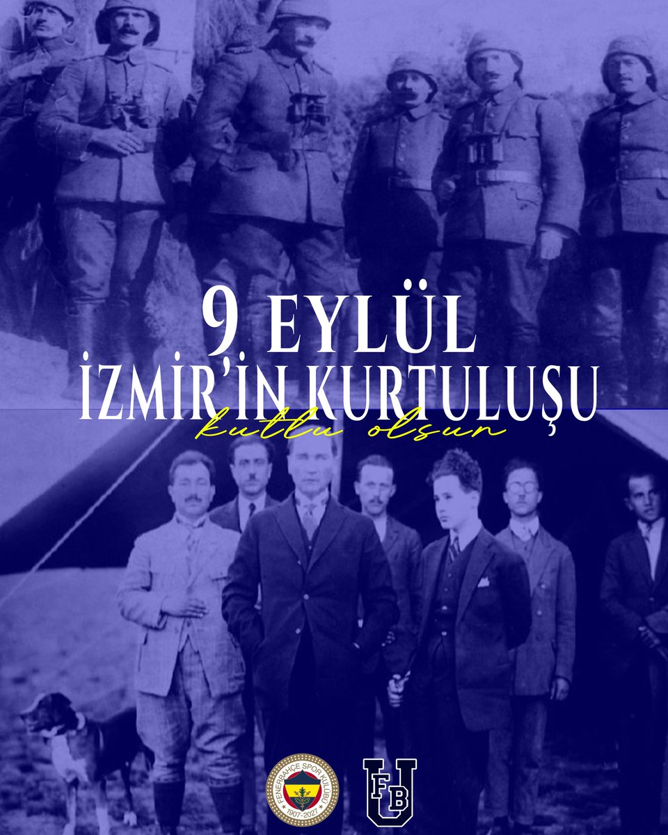 UFBikc's tweet photo. 9 Eylül, İzmir’imizin kurtuluşunun 104. yılı kutlu olsun.
Gazi Mustafa Kemal Atatürk ve silah arkadaşlarını sevgi ve minnetle anıyoruz. https://t.co/eURTnuHt7Q