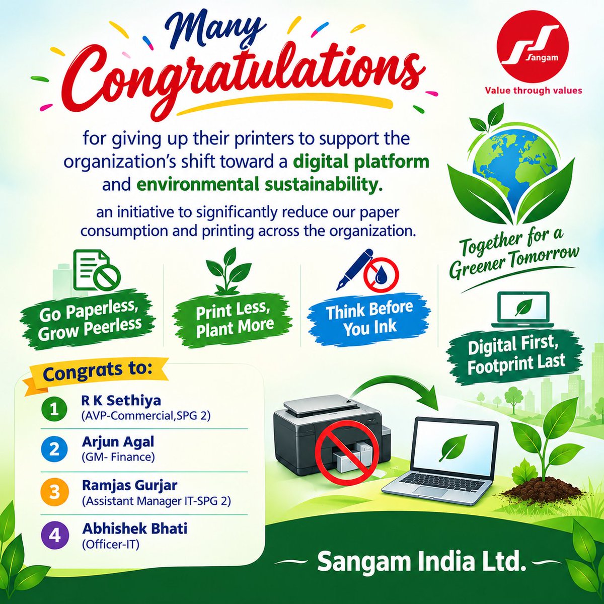 SangamGroup_'s tweet photo. Together for a Greener Tomorrow! https://t.co/rILs2wuyKa