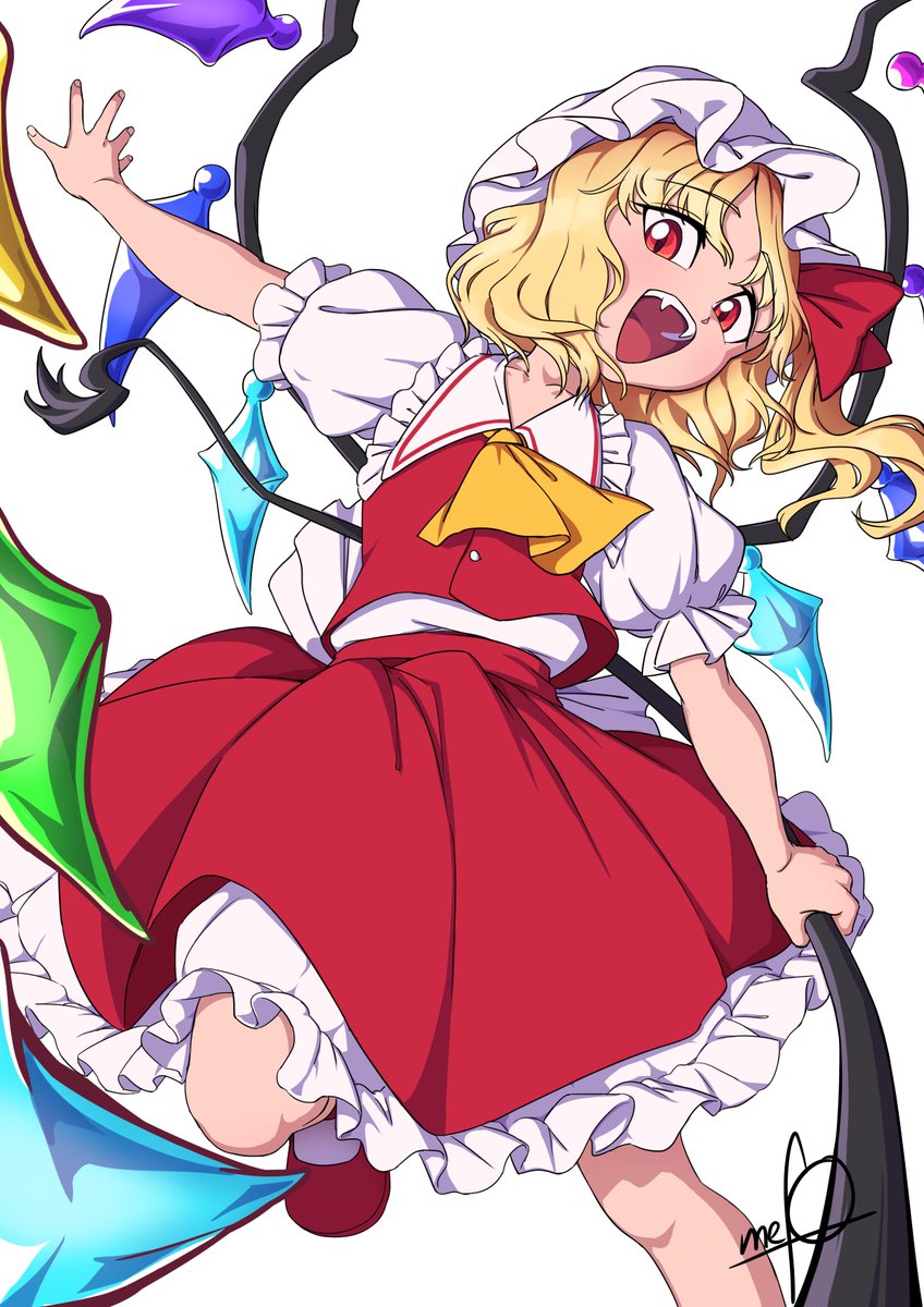 mefomefomefo's tweet photo. Flandre fanart to conmemorate the release of EoSD New Classic. ❤️ #東方Project https://t.co/ik1v9f1lMM