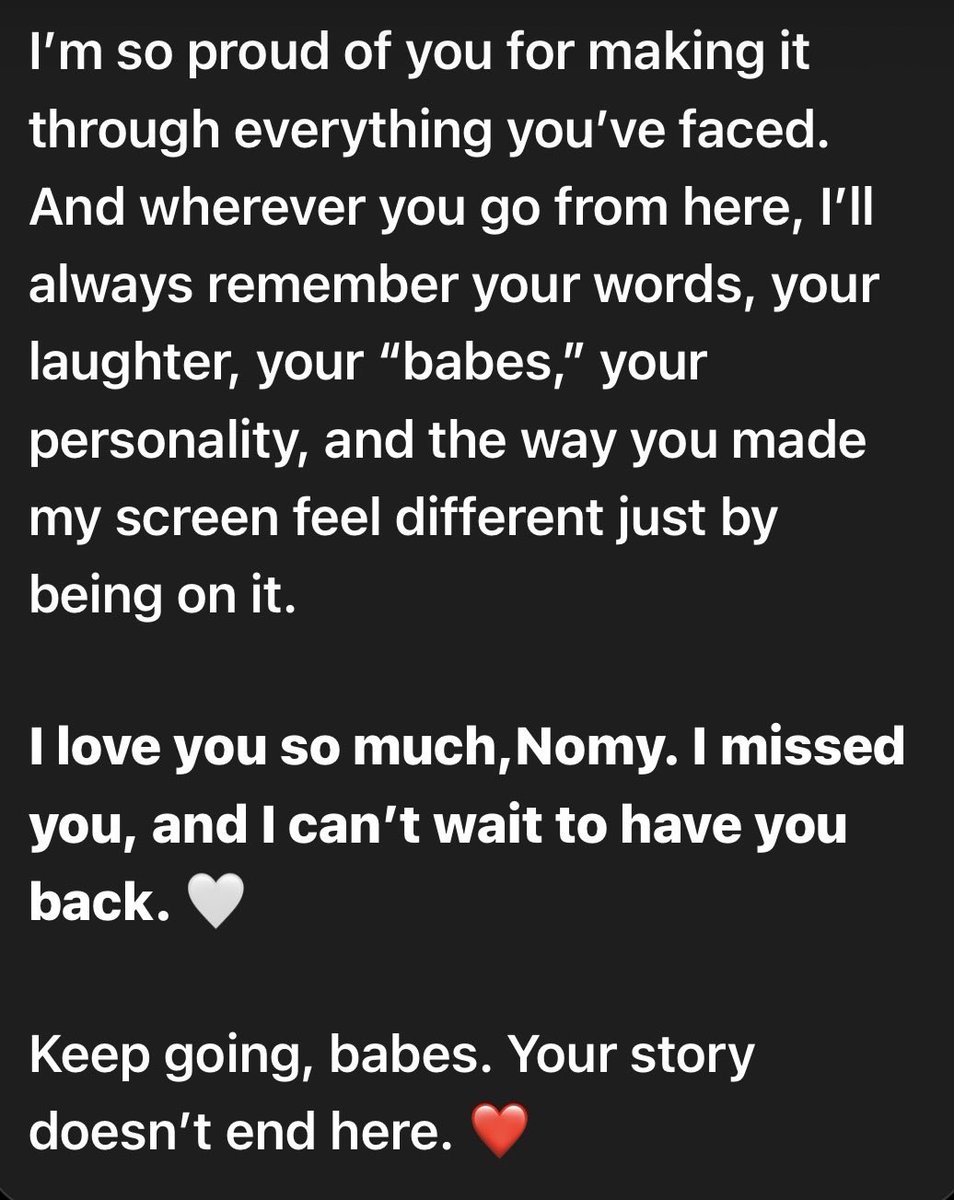 rossehanx's tweet photo. Dear Nomy❤️
#Nomy #dearnomy #bbnaija #nomynationloveyou https://t.co/oYkXUzqm7o
