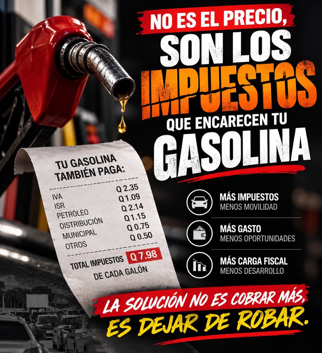 experimentogt's tweet photo. #URGENTE_COMPARTAN ​🚨⛽ ¡AMARRARON EL NEGOCIO! 130 votos milagrosos en el Congreso 🤝💸
​con un par de llamadas del presidente los dipucacos aprobaron el Decreto 21-2026. Nos venden precios tope a la gasolina, pero por detrás le transfieren millones públicos a los importadores. https://t.co/Iv0A1gafdX