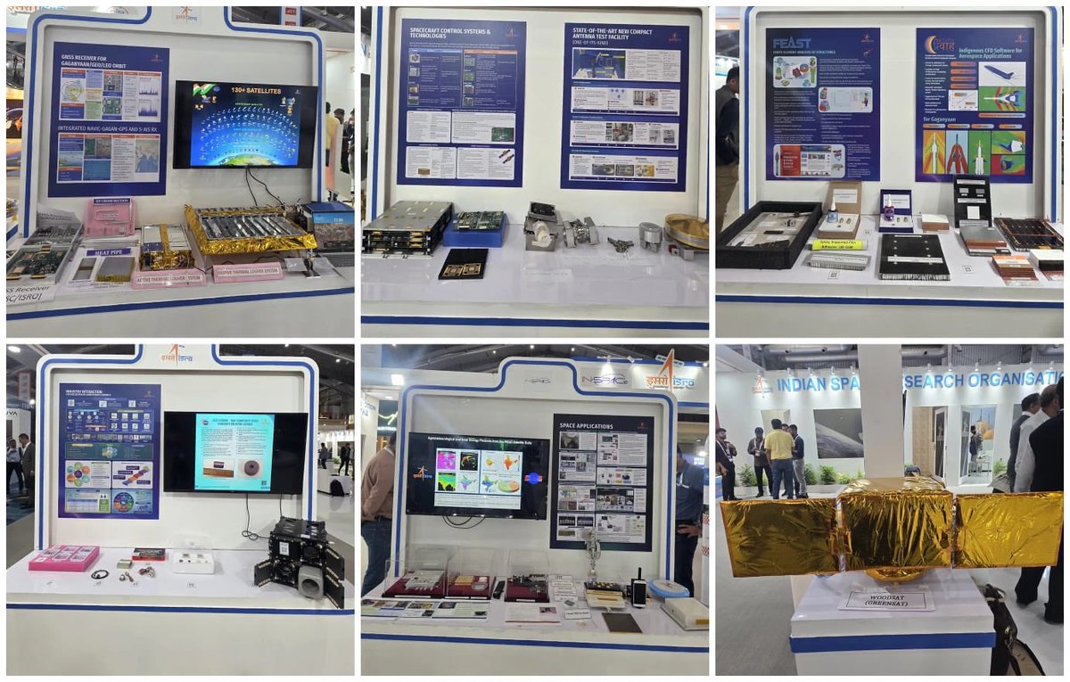 GoenkaPk's tweet photo. From the outside, ISRO is mostly seen through its launches and satellites. Behind them sits a great deal of very high quality R&D that rarely gets spoken about.
That thought stayed with me walking the ISRO pavilion at Bengaluru Space Expo 2026, where so much of that work was on display. Navigation receivers for our human spaceflight programme, thermal and control systems, indigenous simulation software, and much more, each a glimpse of the institutional rigour behind India's space ambitions.
Quiet, painstaking work, and every bit of it adds to what India can do, and has done. Kudos to our scientists and engineers who are quietly pushing the envelope of science and technology. @PMOIndia @isro @INSPACeIND #BSX2026
