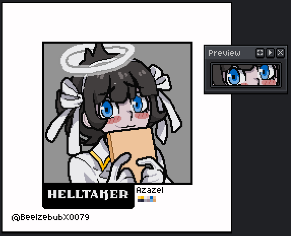 BeelzebubX0079's tweet photo. Angel Azazel
#Helltaker #Helltakerfanart #pixelart https://t.co/amPCeAtrop