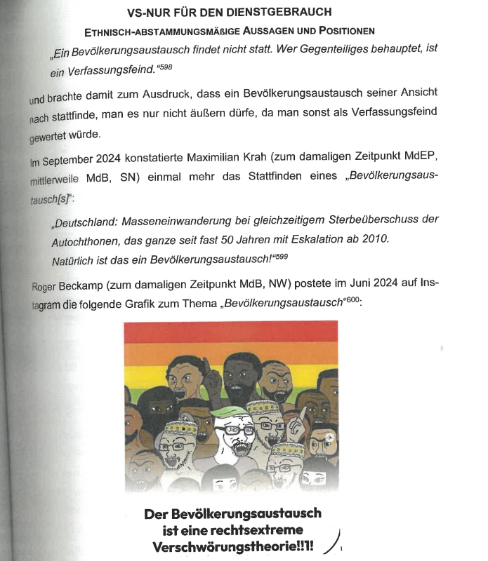 TestoosteT's tweet photo. @ShortTakesDE @ChrisTheBabo @ningyotsvkai @HandOfBlood Such dir welche aus: 

https://t.co/DqAUGEzIk6

Auch sehr witzig: Zu sagen, dass man den Bevölkerungsaustausch nicht ansprechen darf, weil man sonst vom VS beobachtet wird, ist als Aussage im VS Bericht gelandet. https://t.co/reyaORPtWK