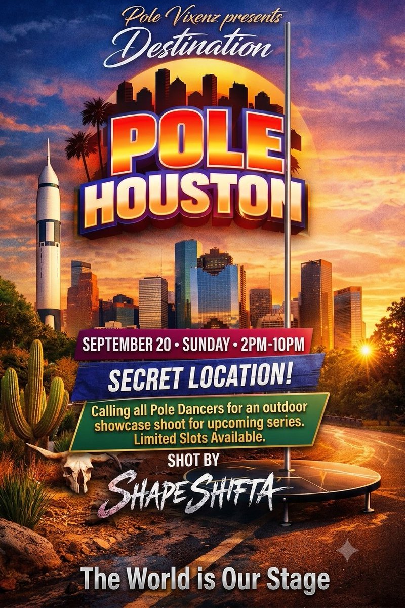 Shape_Shifta's tweet photo. #houston Its on and poppin September for the destination pole tour! Dancers Tap in if you are interested in getting your episode slot. limited slots available. https://t.co/5fgShyA5bD