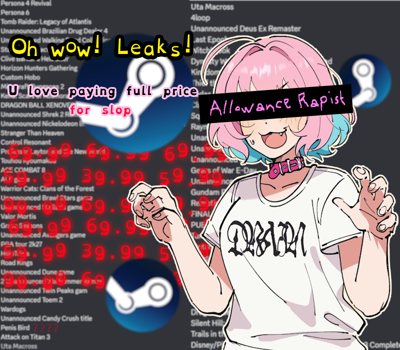 YumemiSpend's tweet photo. isnt it funny that ppl🤮pump 2 this?? valve leak gooners exist somehow LOL🤣
Mom🤱is disappointed in u, cant even keep ur wallet💵closed for overpriced games that ur never gonna play. im sure another $79💹preorder will make the pain go away<3
unironically funny af🥰
#2dfd #findom https://t.co/Rx3FpV9MmJ