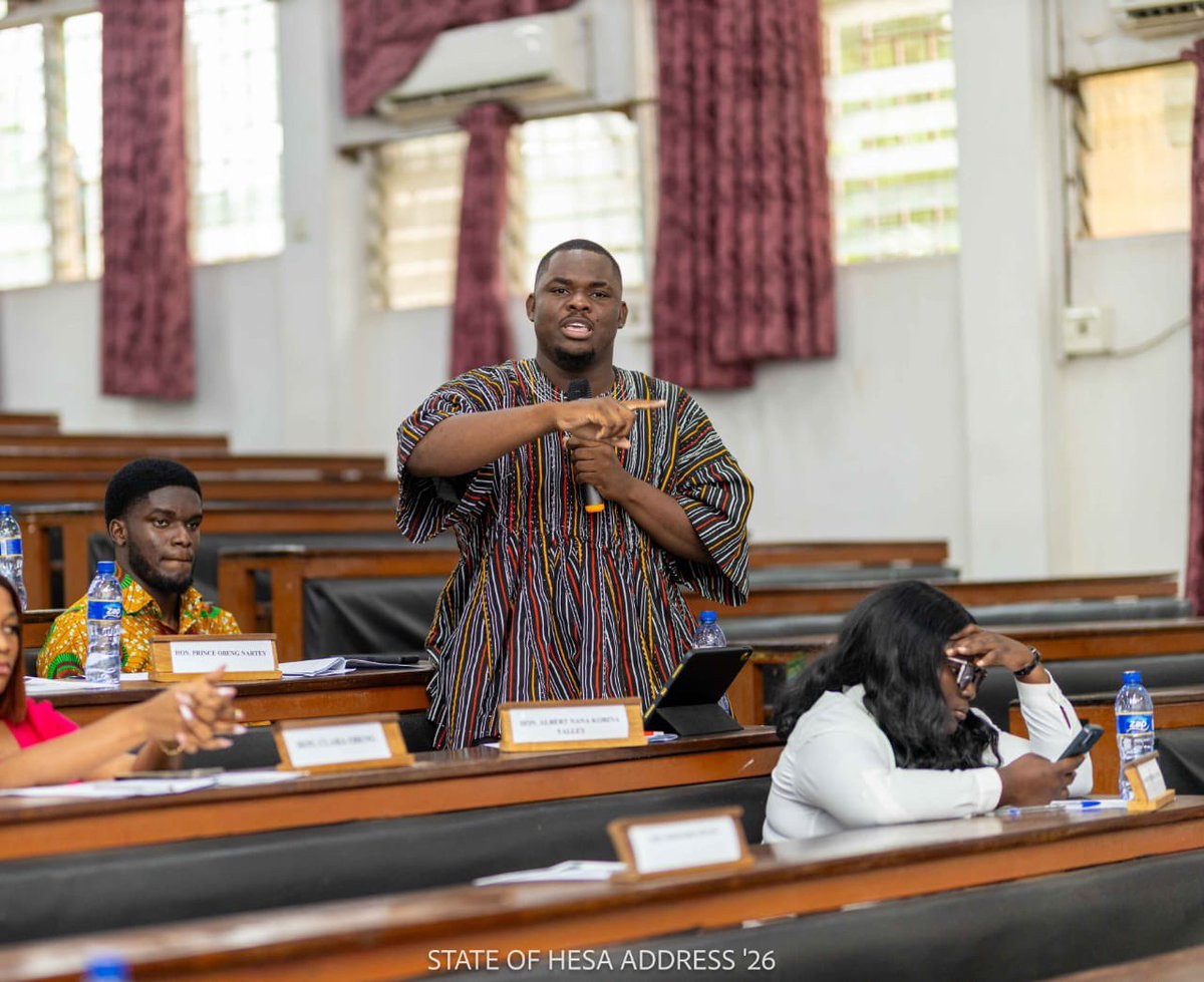 hesasenate's tweet photo. For his outstanding commitment to parliamentary business, meaningful contributions to debate, and exemplary service to the House, Albert Nana Kobina Yalley was pronounced the Best Senator of the 9th HESA Senate. https://t.co/woxZyyGjVP