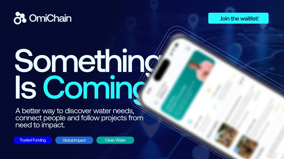 omichain's tweet photo. Something is coming. 👀
A new way to map, fund, and track clean water projects for communities across Nigeria. 🇳🇬💧
We’re almost ready to bring OmiChain to the Play Store & App Store. 📲
Want to be among the first to know?
Join the waitlist: 👇https://t.co/bcuDugzEsS
Let’s make clean water more accessible, one community at a time. 🌍
#OmiChain #CleanWater #WaterAccess #Nigeria #SDG6 #CivicTech