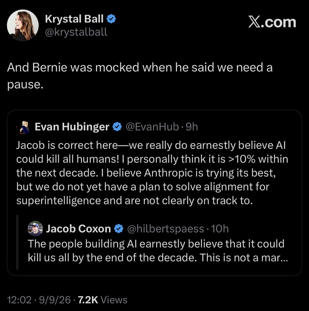 YaelOss's tweet photo. San Fran Effective Altruist Apocalypticists
              🤝
DC Decel Leftists https://t.co/ZrfH7v3Kwi