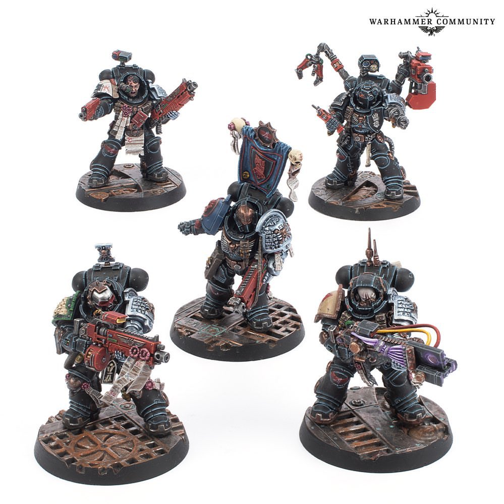 SpartanB3126's tweet photo. Just found these amazing Deathwatch conversions made by Adam, with few have re-engineered Xenos weapons. 

You can see more of them in WarCom link in next post https://t.co/apUMmyW8xV