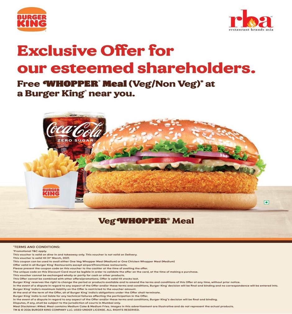 pwn987's tweet photo. Best investment- buy 1 share of burger king and get free Whopper meal code every year 😎
Got this year code today https://t.co/bs8ll9fK3z