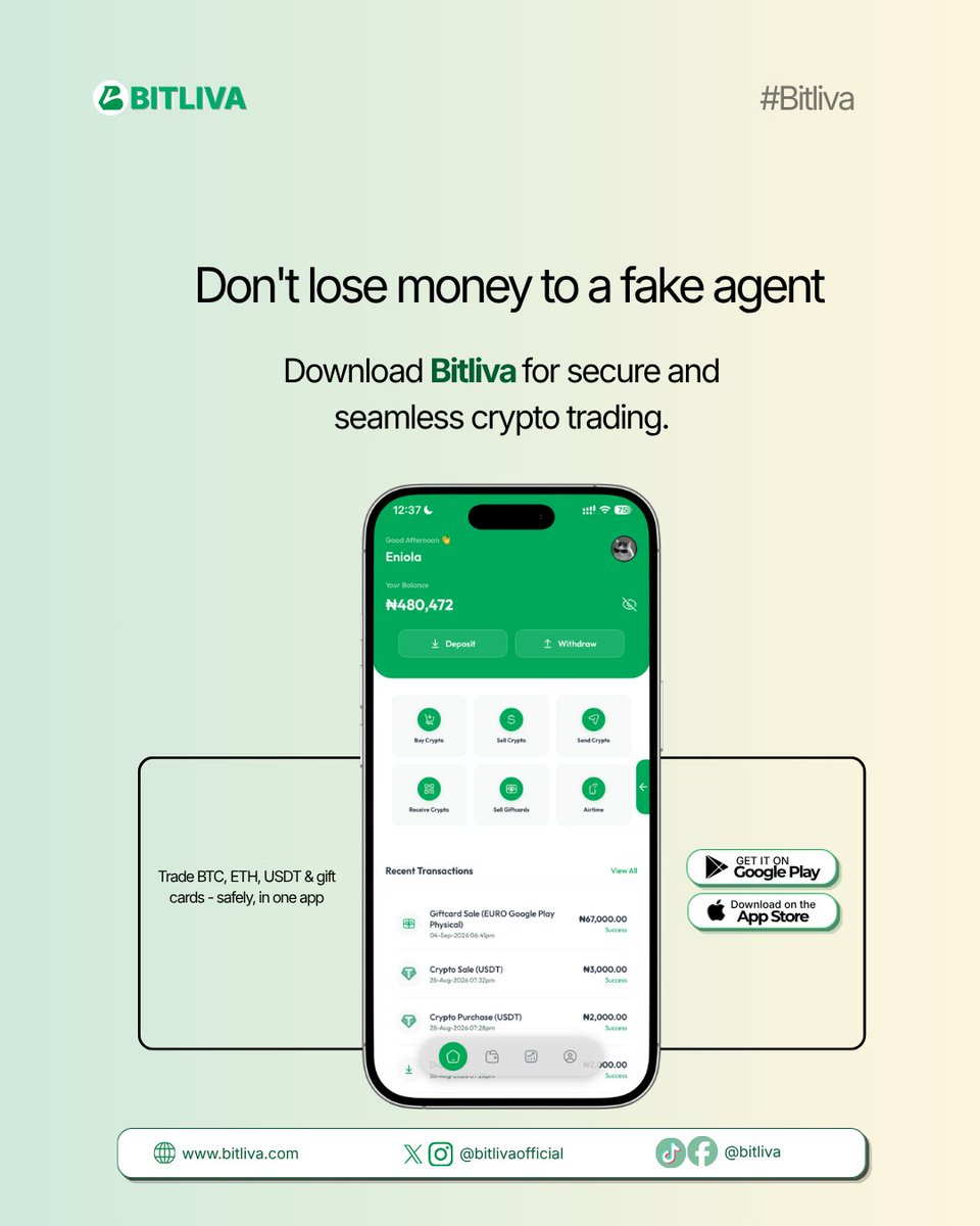 usebitliva's tweet photo. #CryptoNigeria #P2PScam #BitcoinNaira #StaySafeOnline #Bitliva #CryptoTips #CryptoSafety https://t.co/ojYyKTfP1I