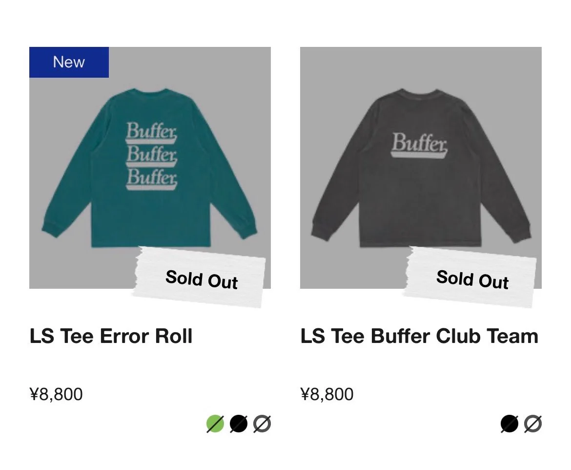 Buffer LS Tee Buffer Club Team 4 BLACK Buffer LS Tee Buffer Club