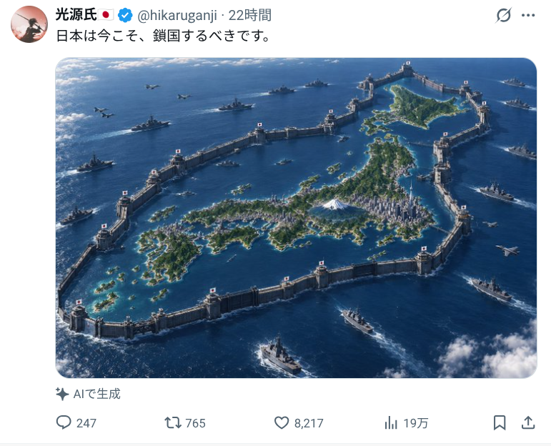 Selfsharpening1's tweet photo. 「日本は今こそ、鎖国！」
だって
これにいいねが８０００もついてるのがやばい
日本教育の失敗だな https://t.co/lPgB02PKZ5