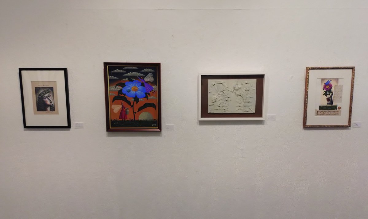 miki_osu's tweet photo. 銀座のあらかわ画廊で今日から開催のグループ展「花精たちのララバイ展」を見に行く💐
テーマが作家の方々や私自身に響くのか、素敵な作品ばかりで手ぶらで帰るのが惜しまれ、ギャラリーの外でフラフラしているところを知り合いに見られてしまった😅😅😄
9月8日〜9月19日まで（日曜休廊）。 https://t.co/pSmXG2OD69