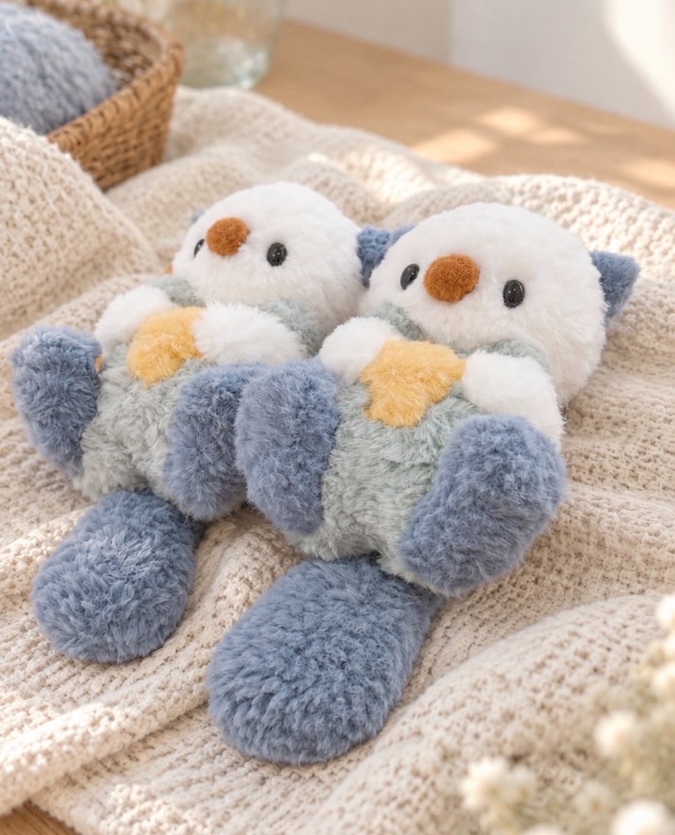 ranpeluche's tweet photo. 毛糸で編んだラッコ、ミジュマル！

アレンジの作り方公開に向けて頑張っています🦦⋆꙳

作りたい方は今のうちにかぎ針編みの基礎だけ練習しておくか、編み物が好きな友達を探そう！✨✨ https://t.co/BvnxHeZ7Ym