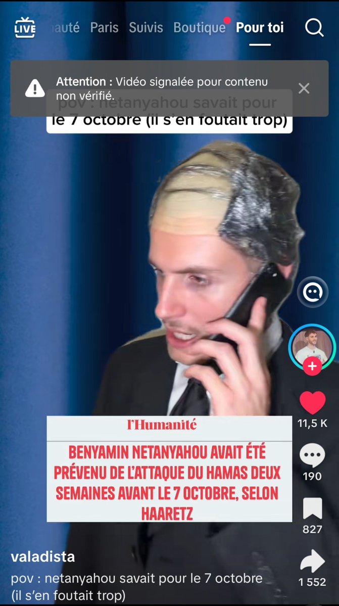 deadzach44's tweet photo. Tik tok est tellement israelien j'ai jamais vu cet encadré de ma vie https://t.co/Yap2OmhkYO